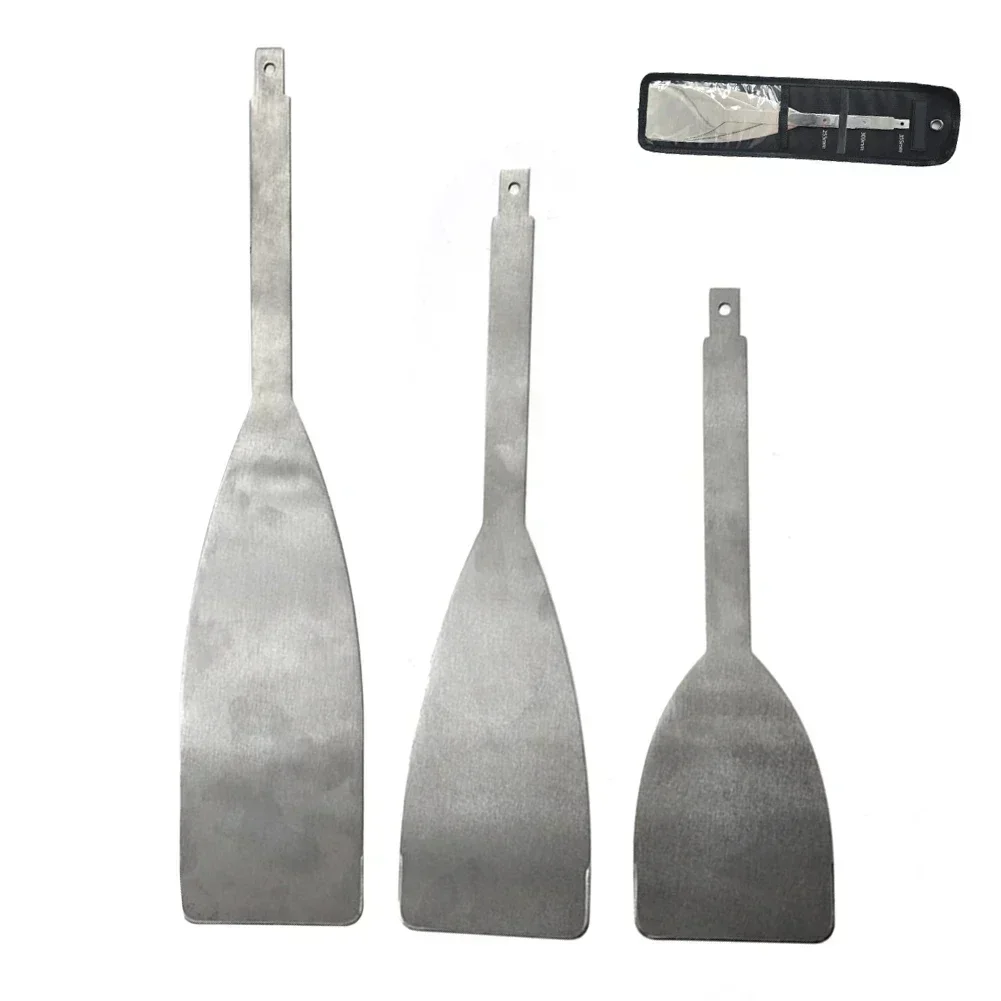 

3pcs Spatula Set Stainless Steel Scraper Tool Stainless Steel Putty Scraper For Scraping Walls And Removing Wallpaper Hand Tool