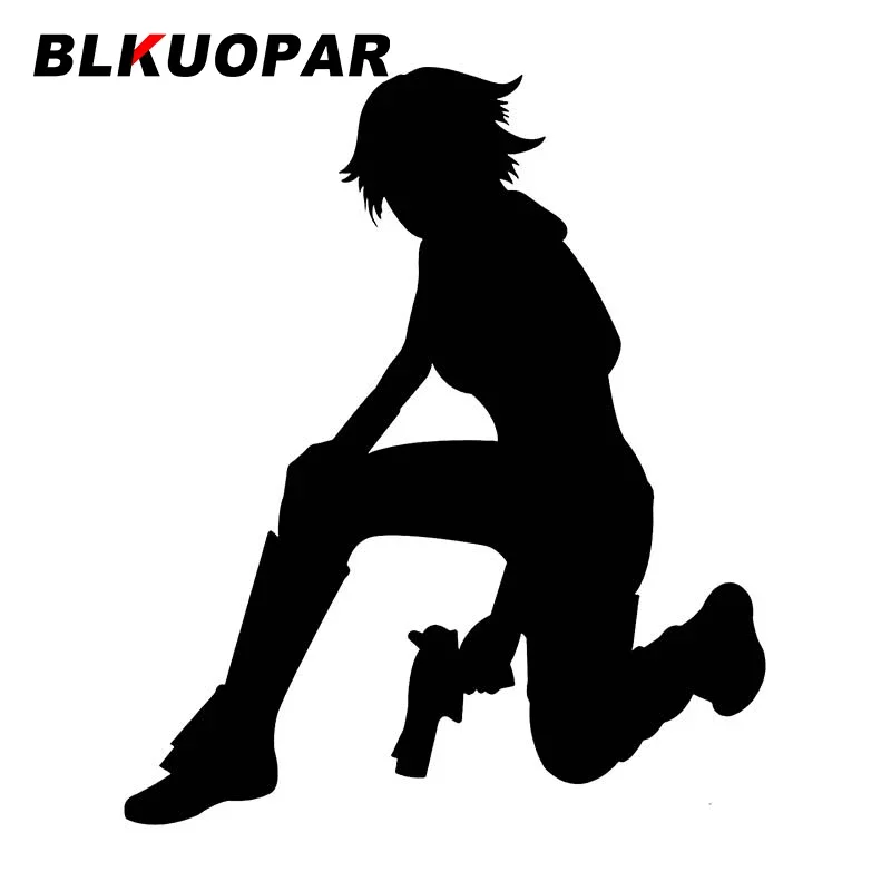 

BLKUOPAR Armed Girl Car Stickers Simple Funny Decals Motorcycle Windshield Personality Waterproof Personality DIY Decoration