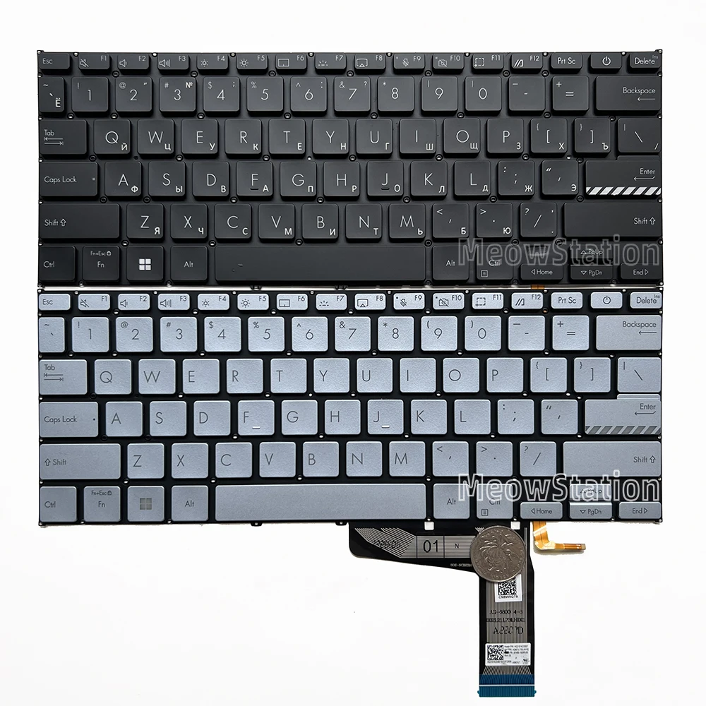 

New Hebrew/Russian/US backlit keyboard for ASUS Vivobook X1404 X1404ZA X1404VA S1404Z S1404ZA S1404V S1404VA F1404 M1404 X1405ZA