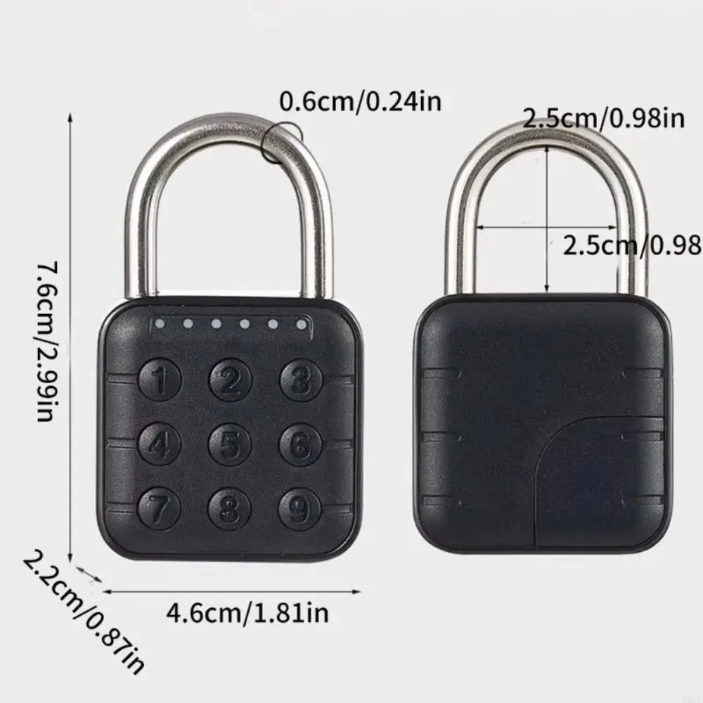 Keyless Fingerprint Lock Waterproof Intelligent Safety Smart Padlock Anti-theft Zinc Alloy Electronic Door Lock House Unlock