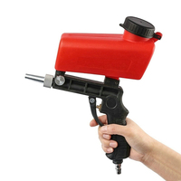 Portable Sandblasting Gun Adjustable Sand Blaster Sand Blasting Machine Gravity 90psi Small Handheld Pneumatic Blasting Gun