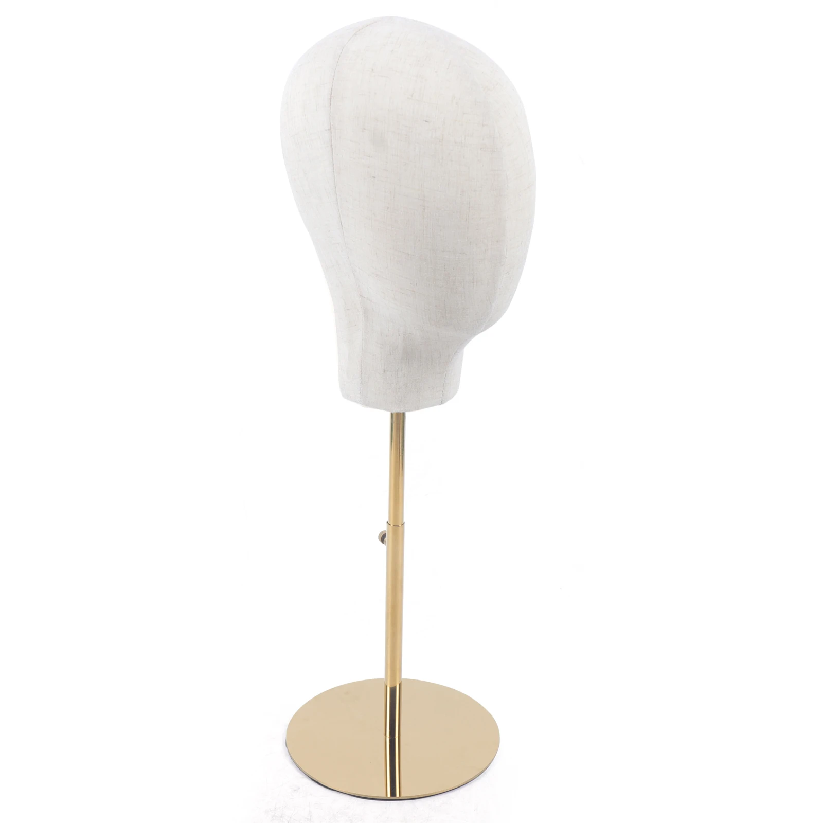 Wig Holder Hat Rack Metal Adjustable Wig Display Stand Freestanding Golden Hair Display Hat Cap Holder