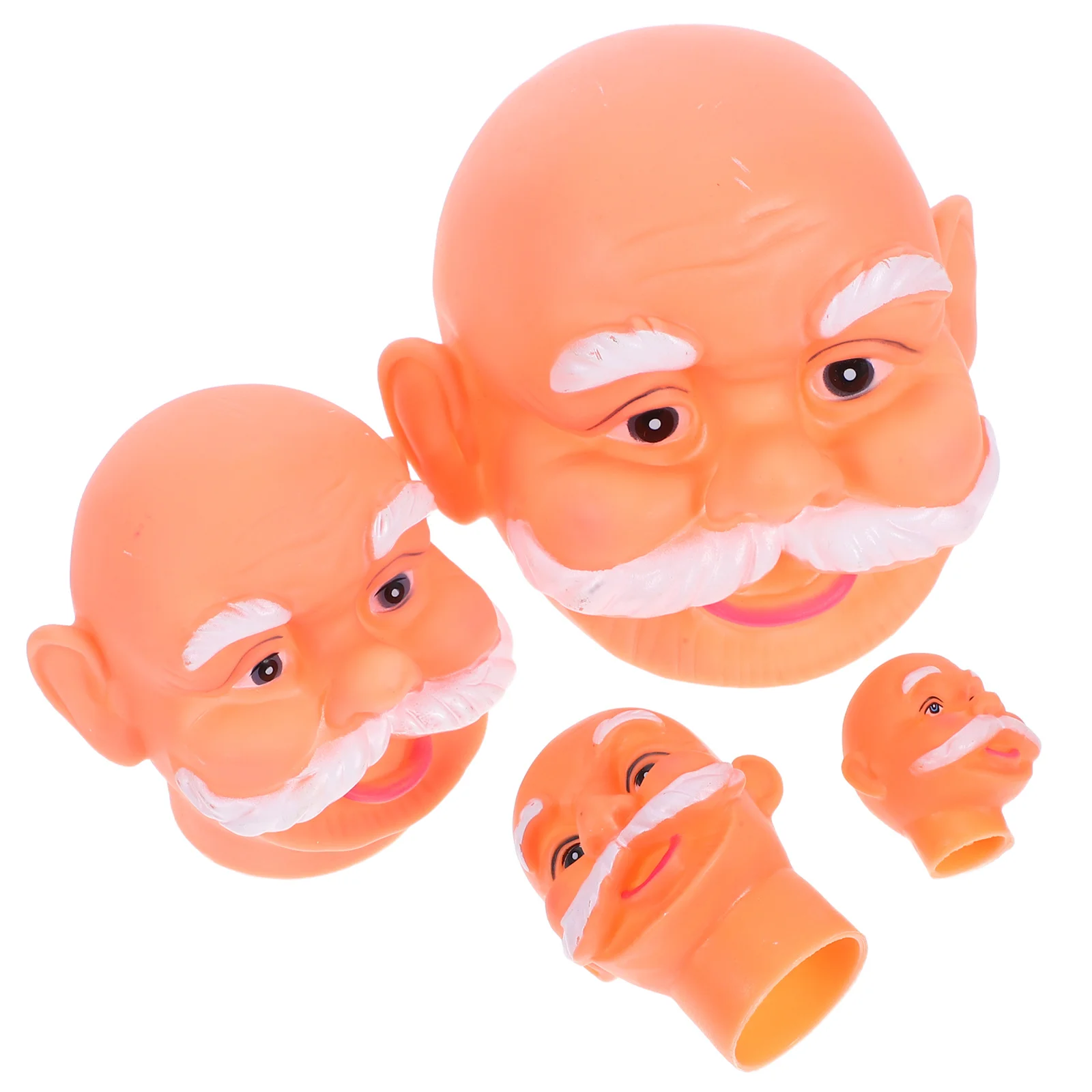 

4Pcs Santa Claus Head Craft DIY Vinyl Santa Head for Handmade Christmas Decor Festive Holiday Party Supplies Ornament Making Kit