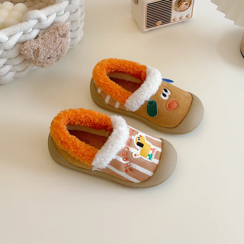 2025 لطيف الكلب أرنب الفتيات أحذية الشتاء الاتجاه الجديد الأطفال الثلوج الأحذية زائد القطن الدافئة طفل أطفال السببية موضة حذاء من الجلد