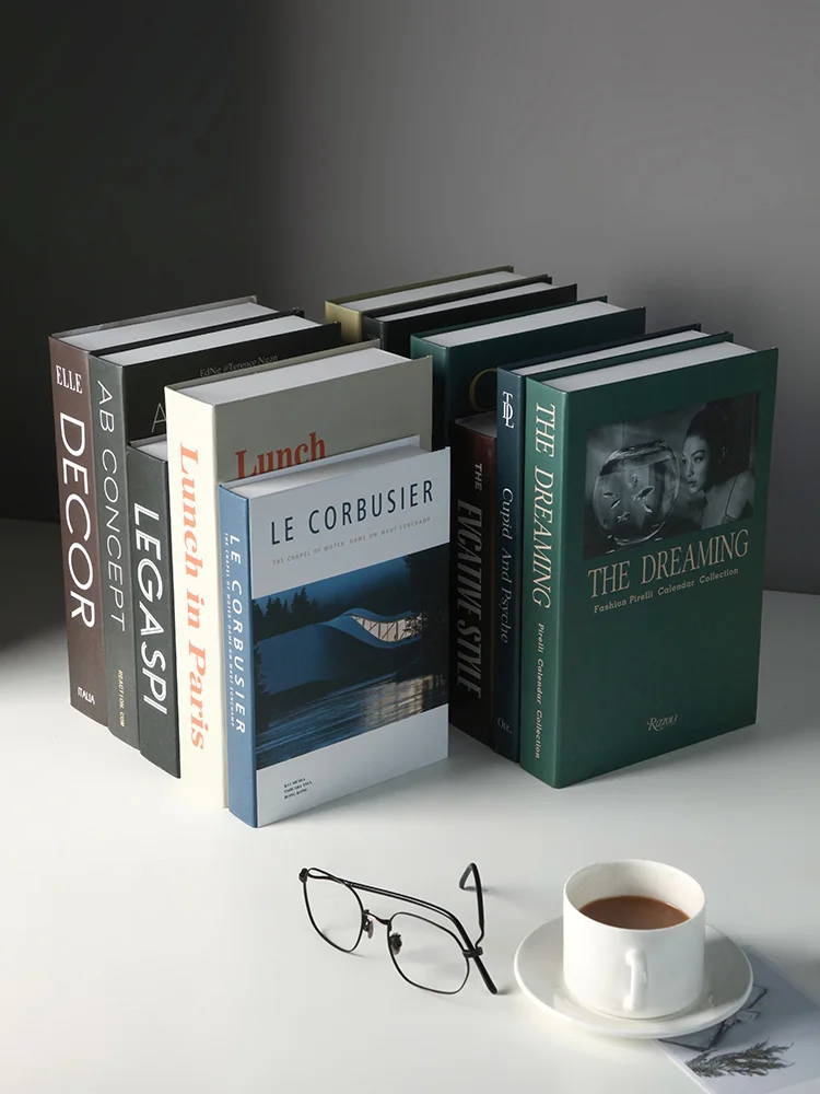 

English Emulational Fake Nordic Minimalist Bookcase Decoration Creative Props Book Box