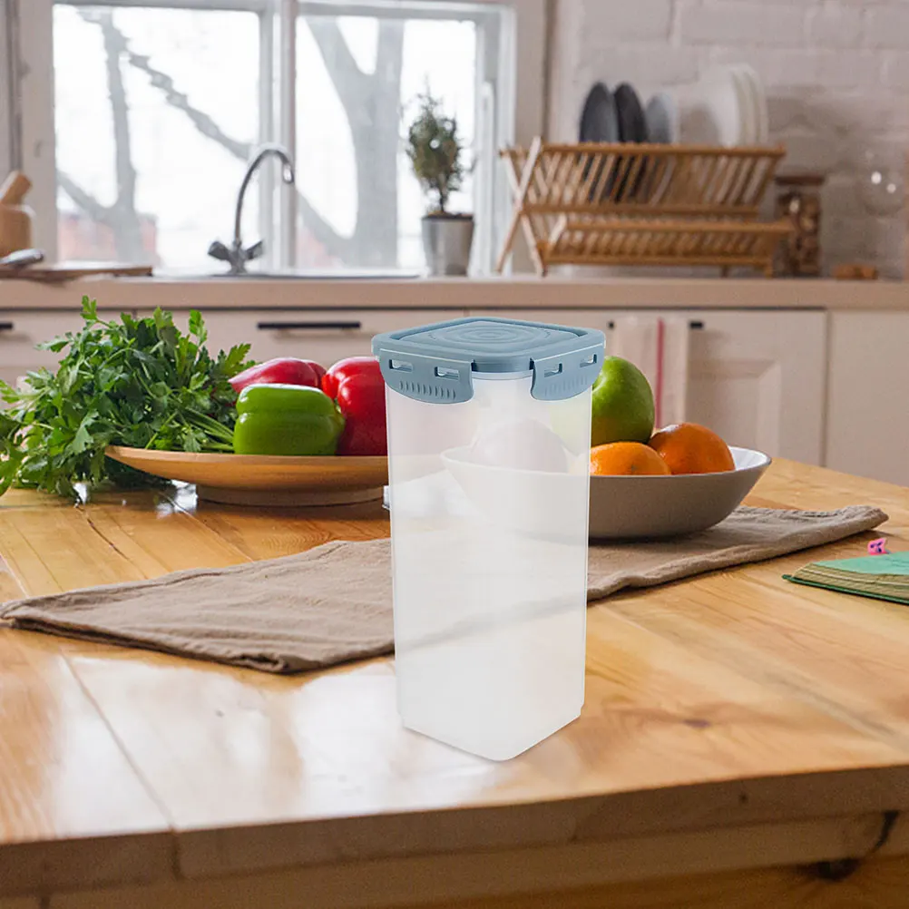 

Yogurt Box Airtight Food Container Cereals Containers Bread Storage Plastic Blue Case