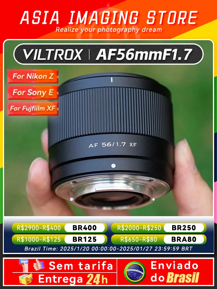 Viltrox AF 56mm F1.7 Auto Focus APS-C Camera Auto Lens for Nikon Z Z30 Z50 Fujifilm XF X-T4  Fujifilm XF X-T30ii X-Pro3 56 1.7