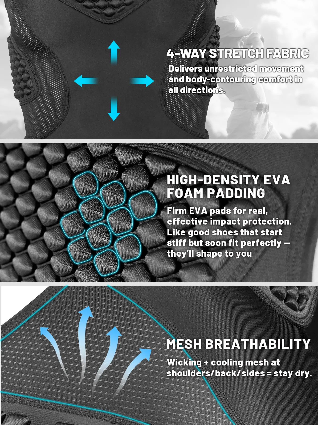 قميص بيسبول مبطن لواقي الصدر للشباب من AVIVOR، قميص مضغوط لكرة القدم، لاكروس، ضلع على شكل قلب، واقي من القص #4