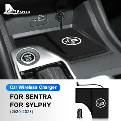 LHD Car Wireless Charger for Nissan Sylphy for Nissan Sentra 2020 -2023 Mobile Phone Fast Charging Holder 15W Charger Board