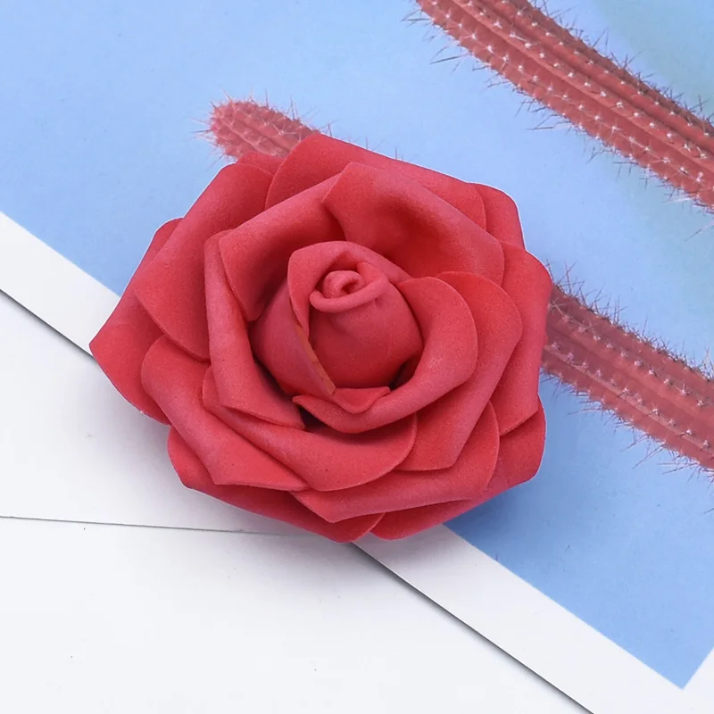 30/50 Stück Künstliche Blumen 7CM Schaumstoff Teddybär-Rosen DIY Valentinstag Geschenke Hochzeit Heim Raumdekoration Brautaccessoires – Detail 10