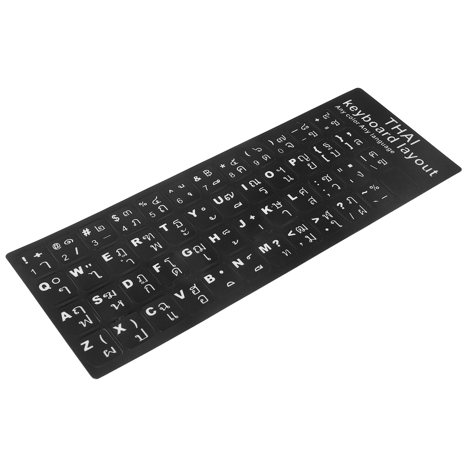 

2pcs 2 Sheets Thai Language Keyboard Stickers Durable Replacement Letter Labels For Laptop Computer Keyboards Universal Fit For