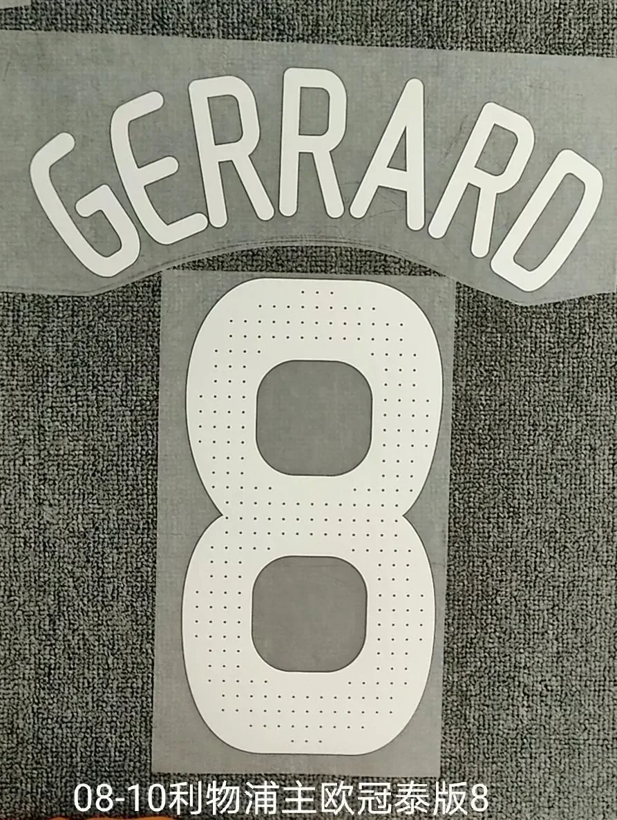 Super A Retro 2008 2009 2010 GERRARD TORRES number font print, Hot stamping patches badges