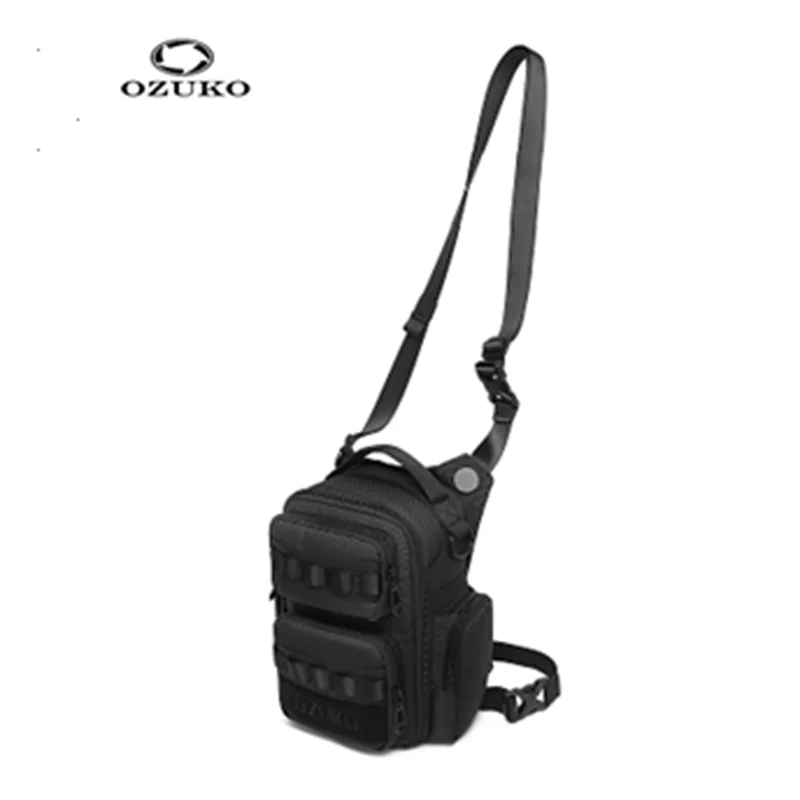 OZUKO  Motorcycle Tactical Travel Bag   Waist Leg Bag Men Hip Bum Pack Leg Side Bag Ride Bags Outdoor Casual Fanny Pack Bag