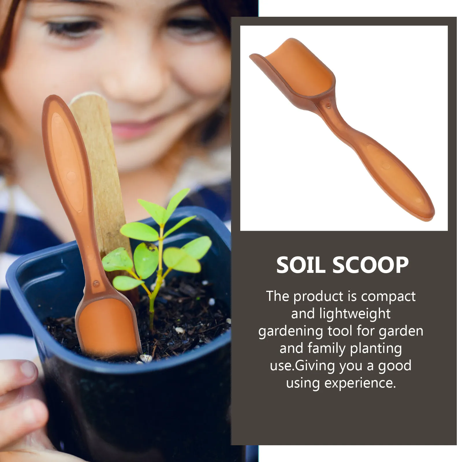 10Pcs Sturdy Garden Scoop Multi-Functional Lightweight Portable Design for Soil Digging Planting Gardening Tools