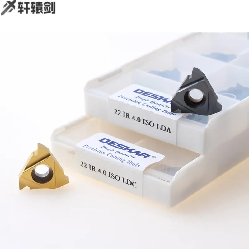 CNC Thread Turning Tool, Carbide Insert, Slotting Torno, 22ER IR 3.5 4 4.5 5 5.5 6 ISO LDA LDC, 10Pcs
