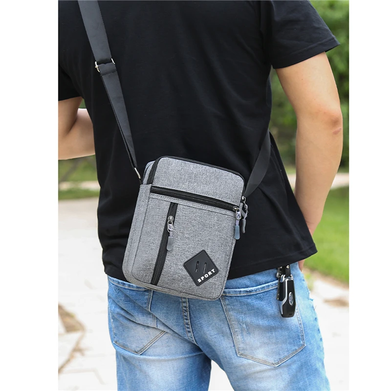 Shoulder Bag for Men Crossbody Messenger Bags Small Sling Pack For Work Business Waterproof Oxford Packs Travel Satchel Purse