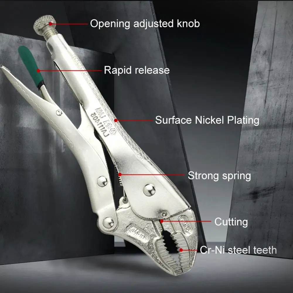 LAOA Locking Pliers 5inch 7inch 10inch Water Pipe Wrench Cr-Mo Material Round Tongs Plier