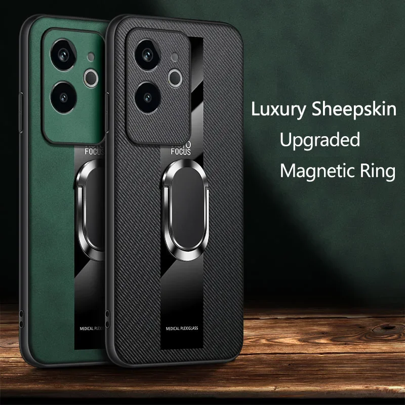 

Magnetic Metal Ring Holder Case For Motorola Edge 50 Neo Ultra G55 G35 G45 G34 X50 S50 S30 X30 Pro 5G PU+TPU Leather Phone Cover