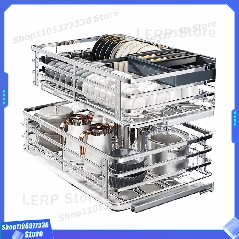Heavy Duty Pull Out Cabinet Organizer Rack for Kitchen Storage Professional Service Accessories Reliable Space Saving
