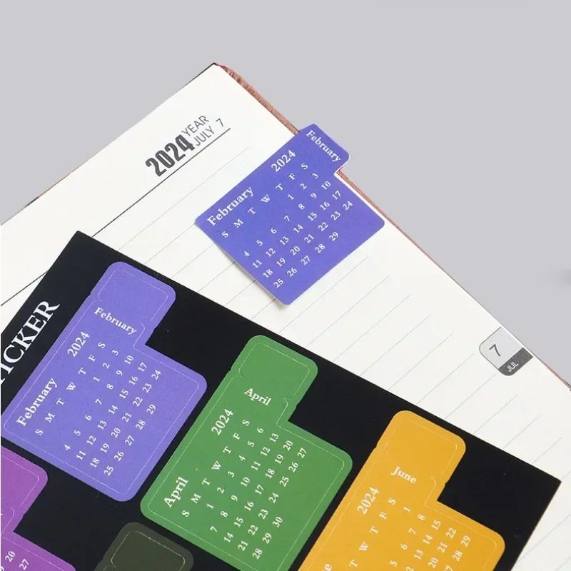 Calendar Sticker 2024 365 Day Date Stick Labels Decorative Scrapbooking Diary Album Planner Hand Made Collage Material Stickers
