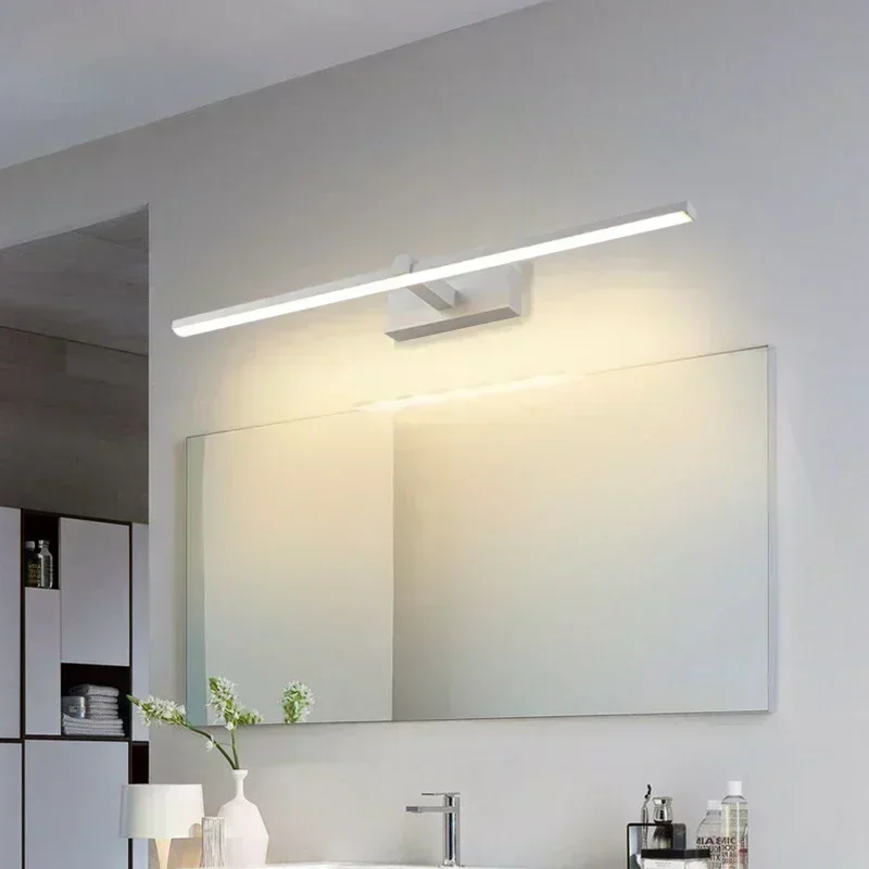 Modern LED Mirror Front Lamp 60/80/100cm Long Strip led Wall Light For Bathroom Washroom Kitchen Indoor Luminaire Lustre