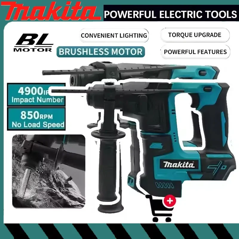 

Бесщеточный аккумуляторный перфоратор Makita 18В, литиевая батарея, беспроводные дрели, электроинструменты Makita 18В