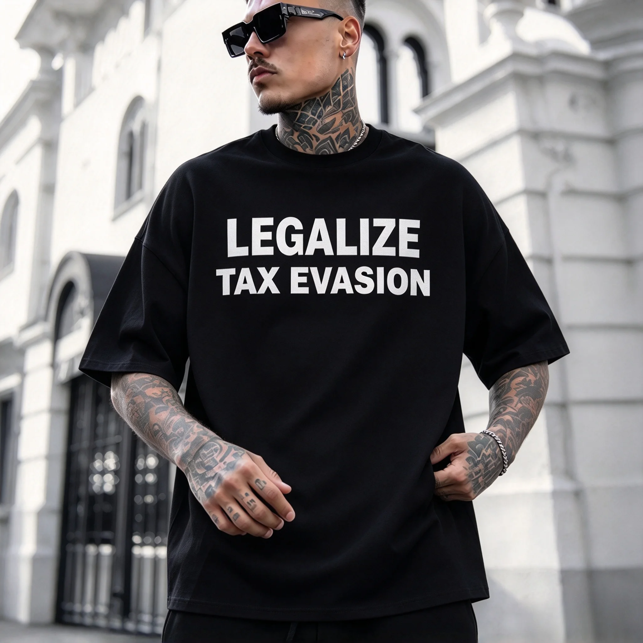 Tax Evasion Legal Shirt Humorous T-shirt Funny Gift Funny Meme Shirt Personality Short Sleeve Unisex Offensive Sarcastic T-shirt