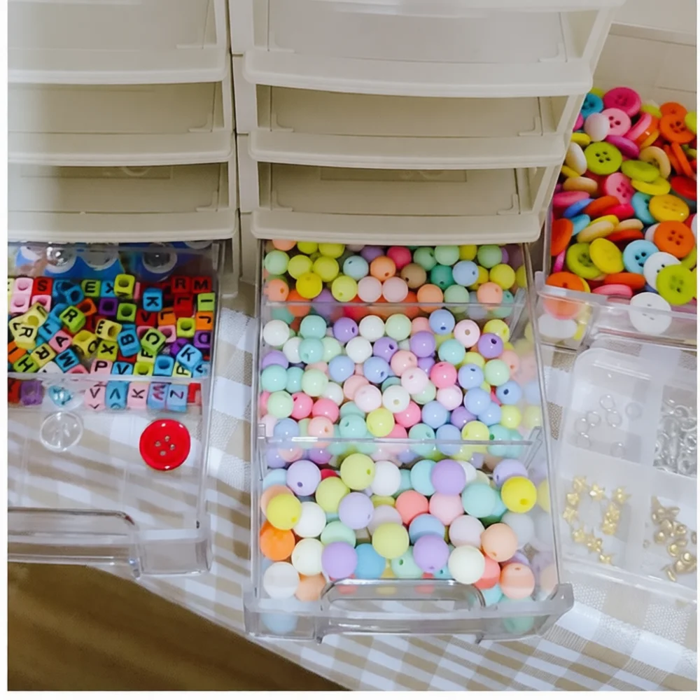 Stackable Drawer Storage Case Plastic Parts Bin For Lego Bricks Craft Supplies Hardware Workshop Desktop Organizer Tool Holder