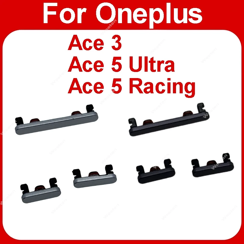 ON OFF Power Volume Keys Up Down Side Buttons For OnePlus 1+ Ace 3 Ace 5 Ultra Racing Power Volume Button Replacement Parts