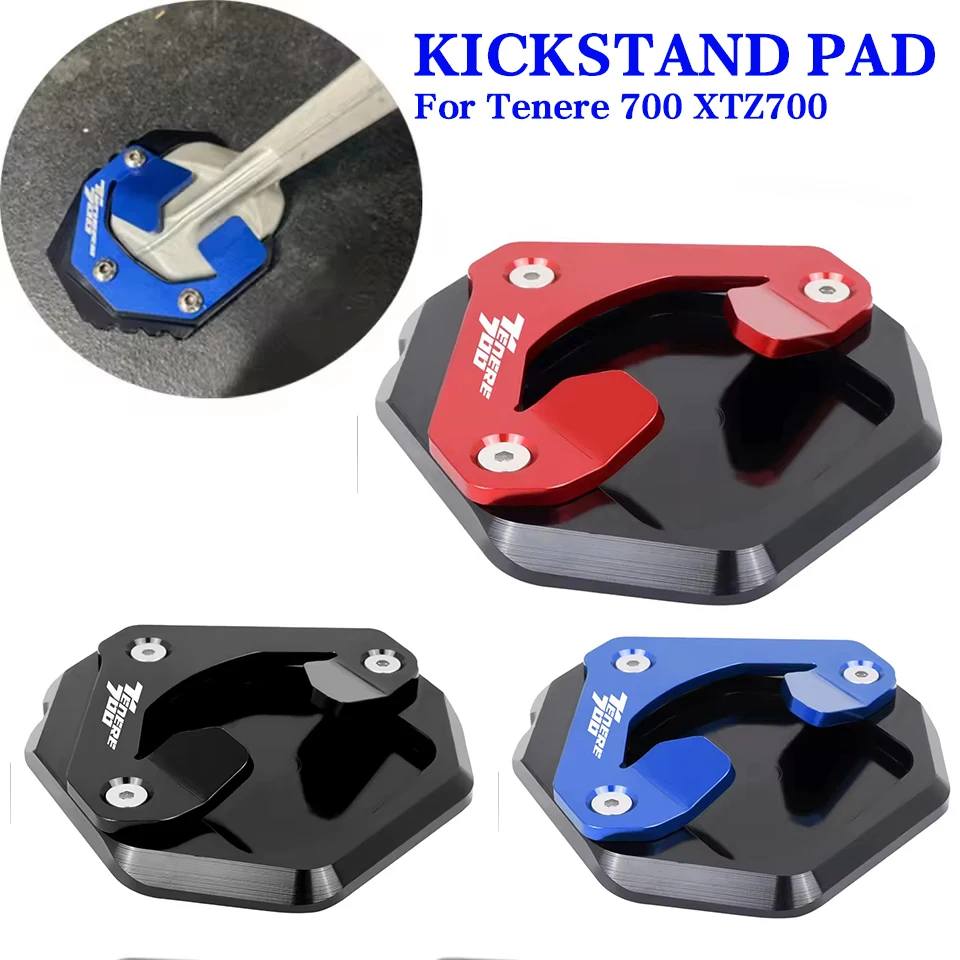 For YAMAHA TENERE 700 Tenere700 XTZ 700 XTZ690 2019-2023 Motorcycle CNC Kickstand Extension Plate Foot Side Stand Enlarge pad