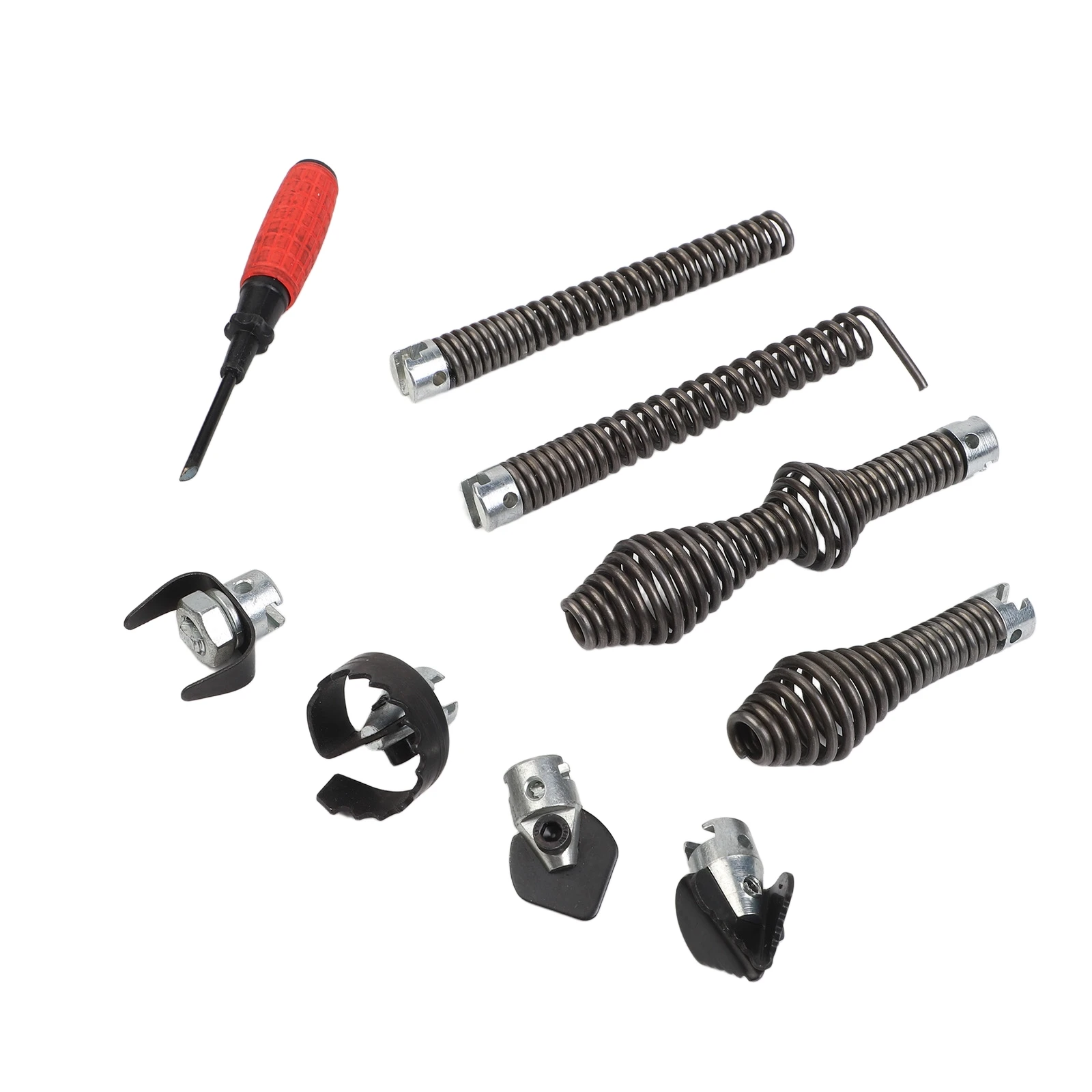 9pcs Drain Cleaning Accessories for Ridgid C8 Pipe Dredging Machine Including Cutter and Auger Set for Effective Plumbing Tasks