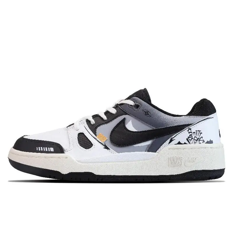 【Customize】Nike Full Force Skateboarding Shoes Men Low-top White Sneakers shoes FB1362-101