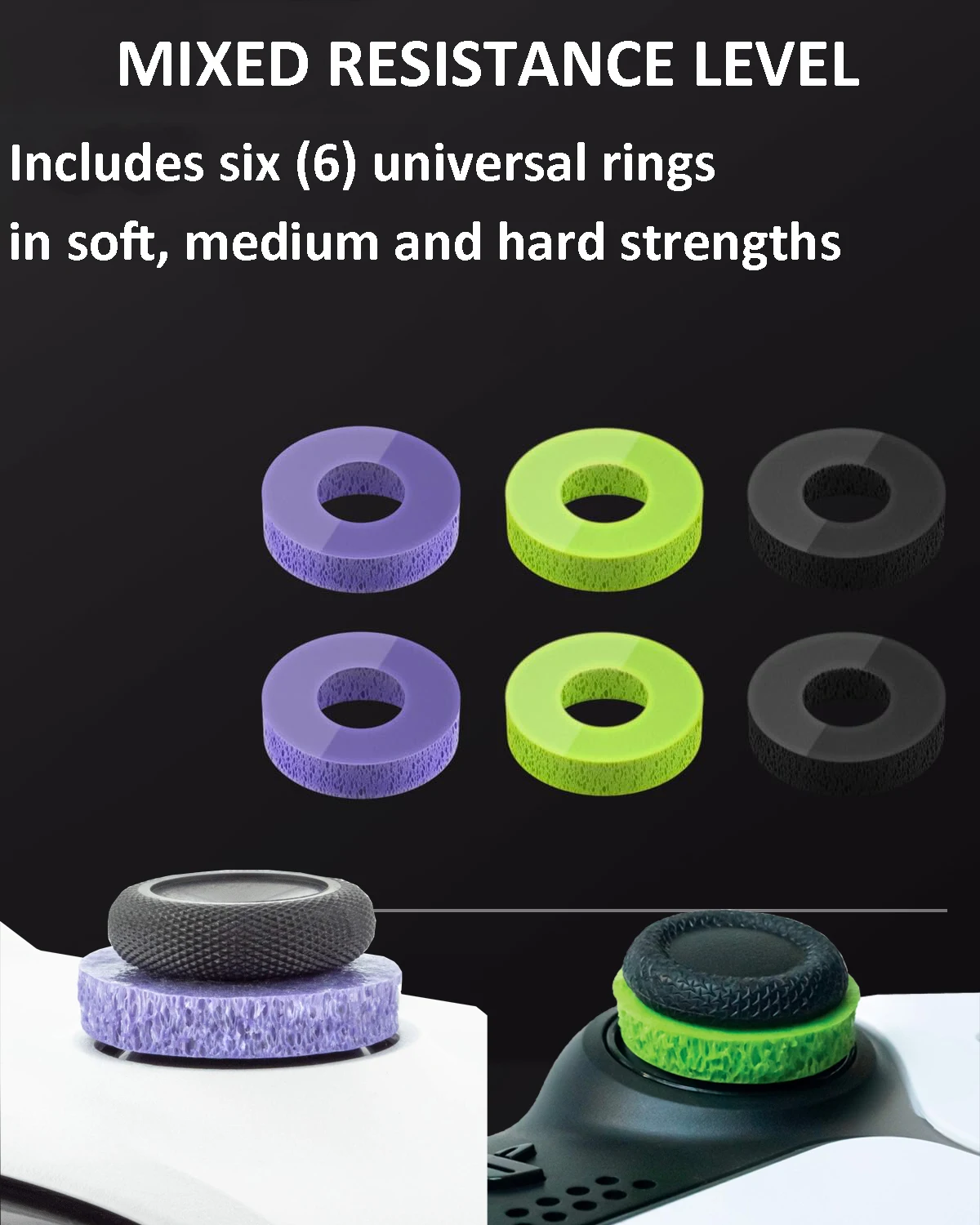 6 Stück Aim Assist Target Motion Control Präzisionsringe für PS5, PS4, Xbox Series X/S, Xbox One, Xbox 360, Switch Pro Controller