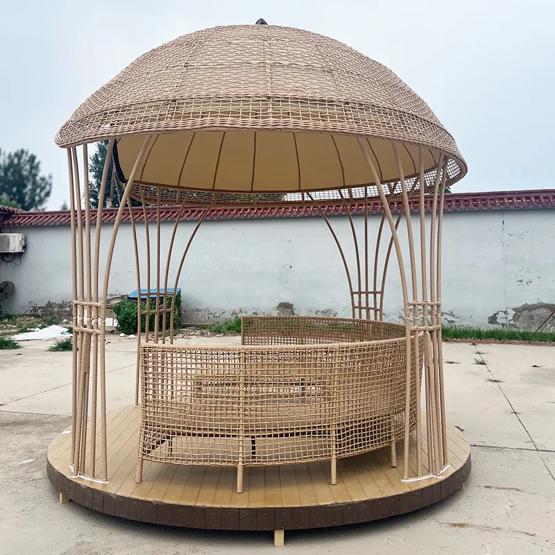 Outdoor Shade Pavilion Courtyard Villa Bamboo Pavilion
