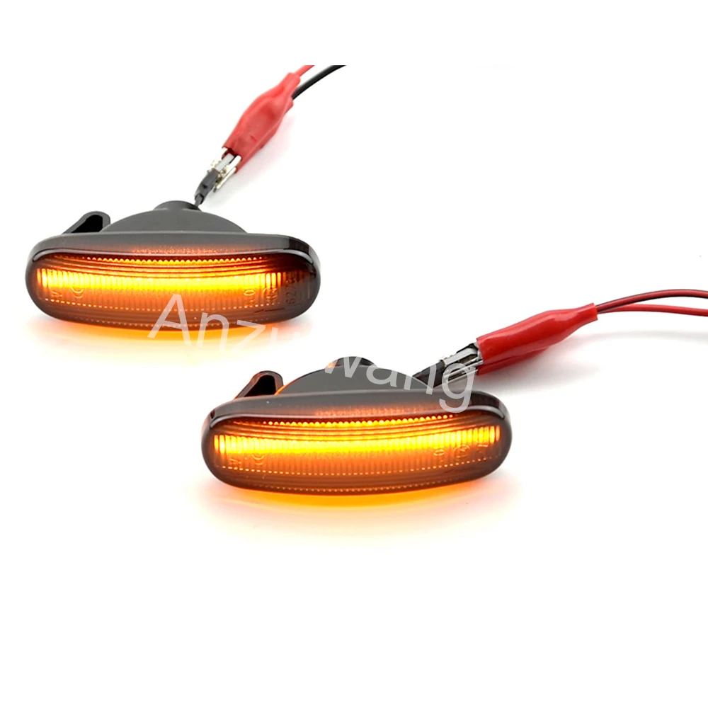 LED Dynamic Side Marker Turn Signal Lamp Fit Fiat Panda 169 Punto Evo Doblo Fiorino Linea Idea Side Repeater Light 2PCS