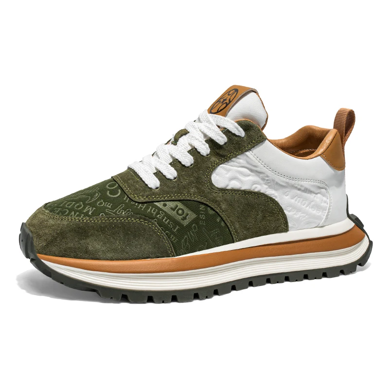 

Thick soled seasonal fashionable casual sneakers, sports shoes, men's motorcycle shoes