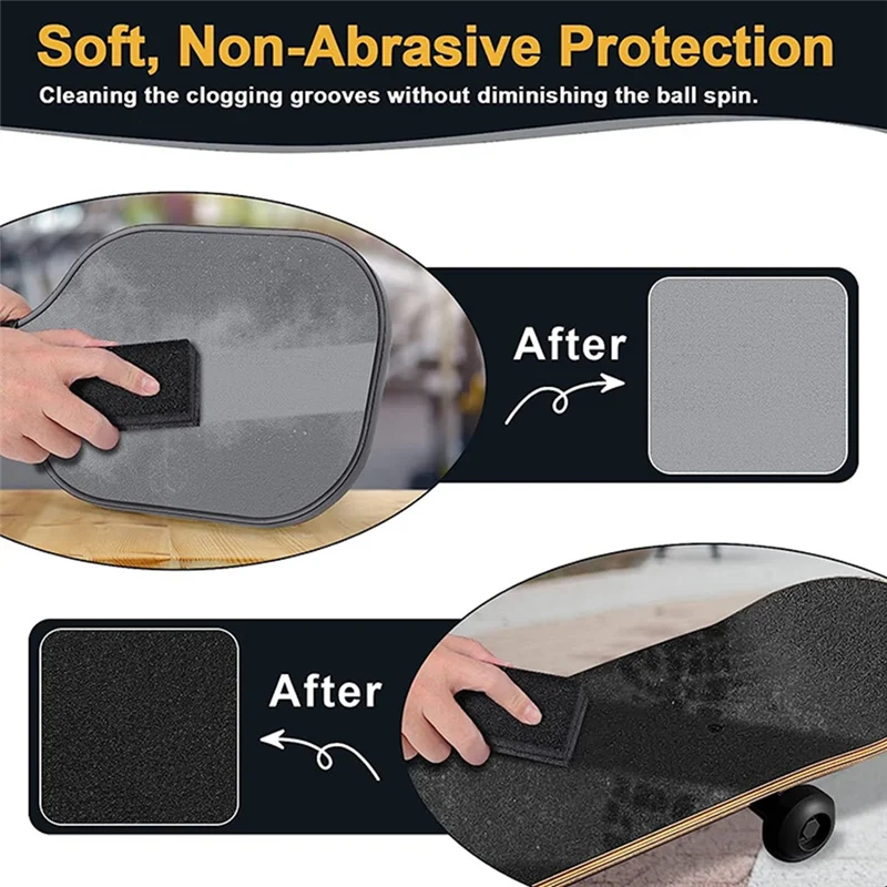 Borrador de raqueta de rendimiento estable y barra de goma de borrador de paleta para limpieza de paleta para eliminar el polvo y la suciedad