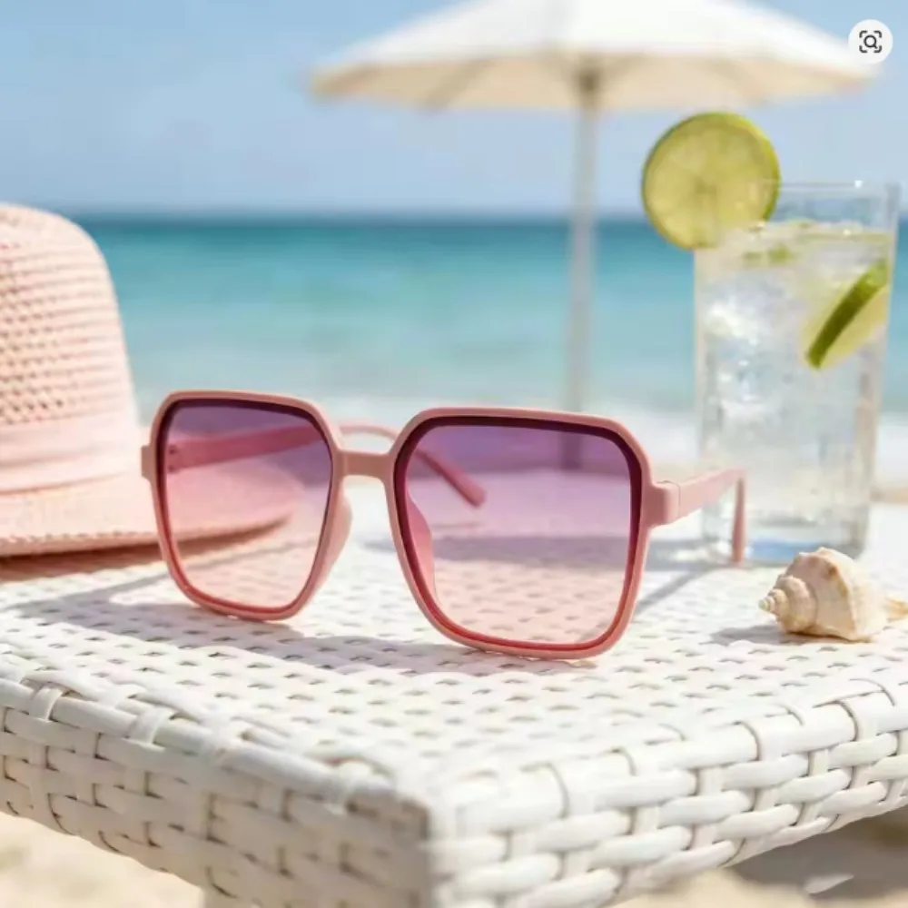Oversized Square Gradient Fashion Glasses — product information 3