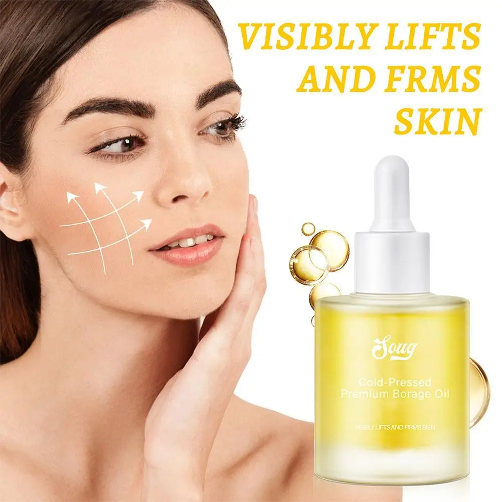 Soug Cold-pressed Premium Borage Oil Firming Massage Oil Skin Care For Women Collagen Face Oil Anti-wrinkle Dropship R5q6