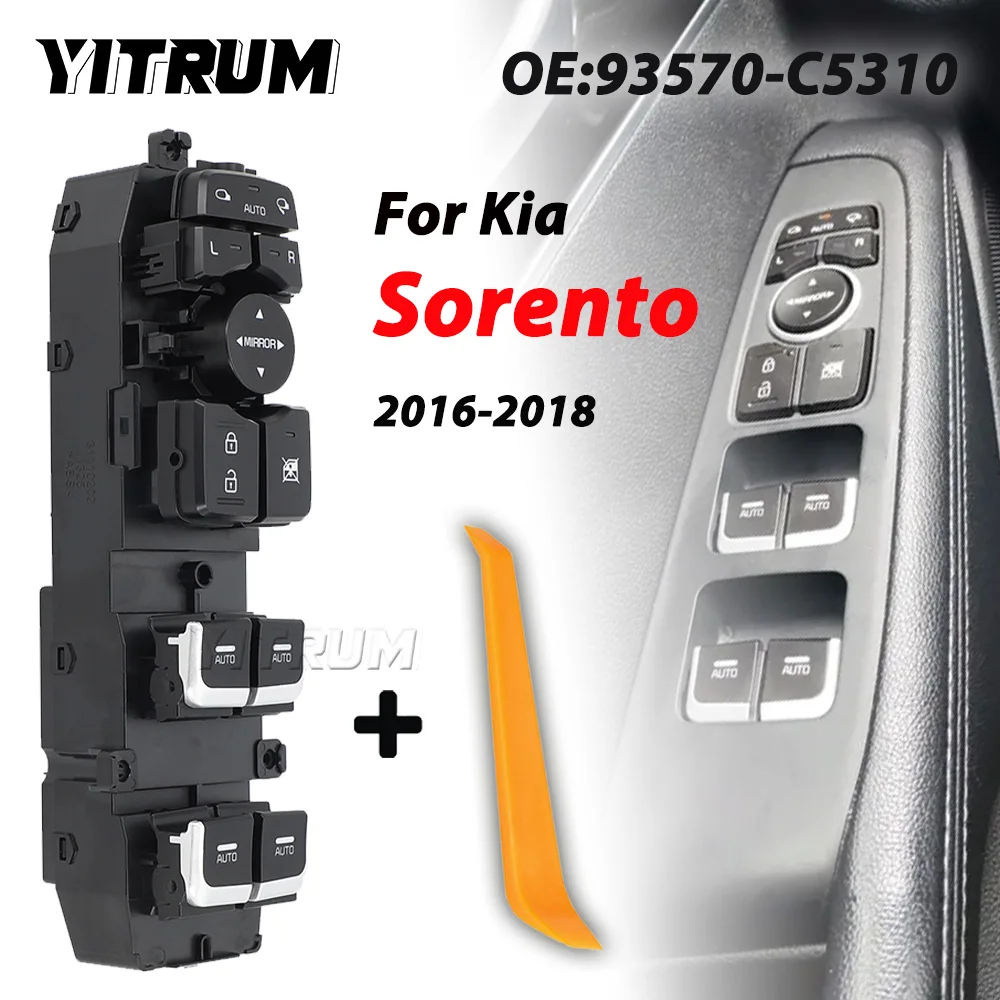 

YITRUM For Kia Sorento SUV 2016 - 2018 Electric Power Window Control Switch 93571-C5200 93571-C5310 93570-C5100 93571-C5010