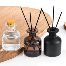1Pcs New 50ml Home Fragrance Diffuser Bottle Party Gifts Glass Container Reed Diffuser Essential Oil Bottle Oil Diffusers Sticks
