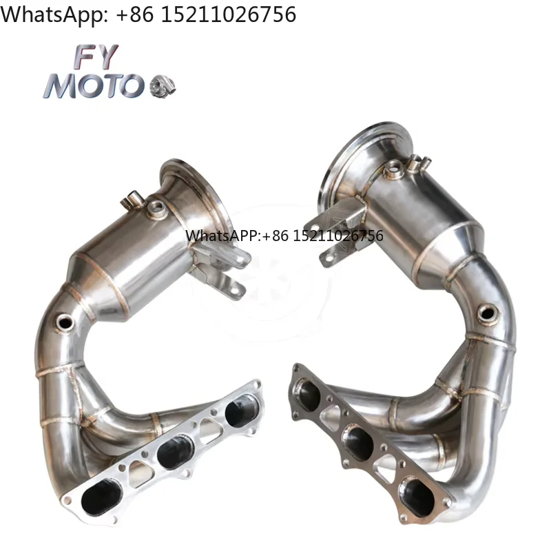 

304 Stainless Steel Exhaust Catted Header for Porsche 911 992 GT3 GT3RS 4.0L