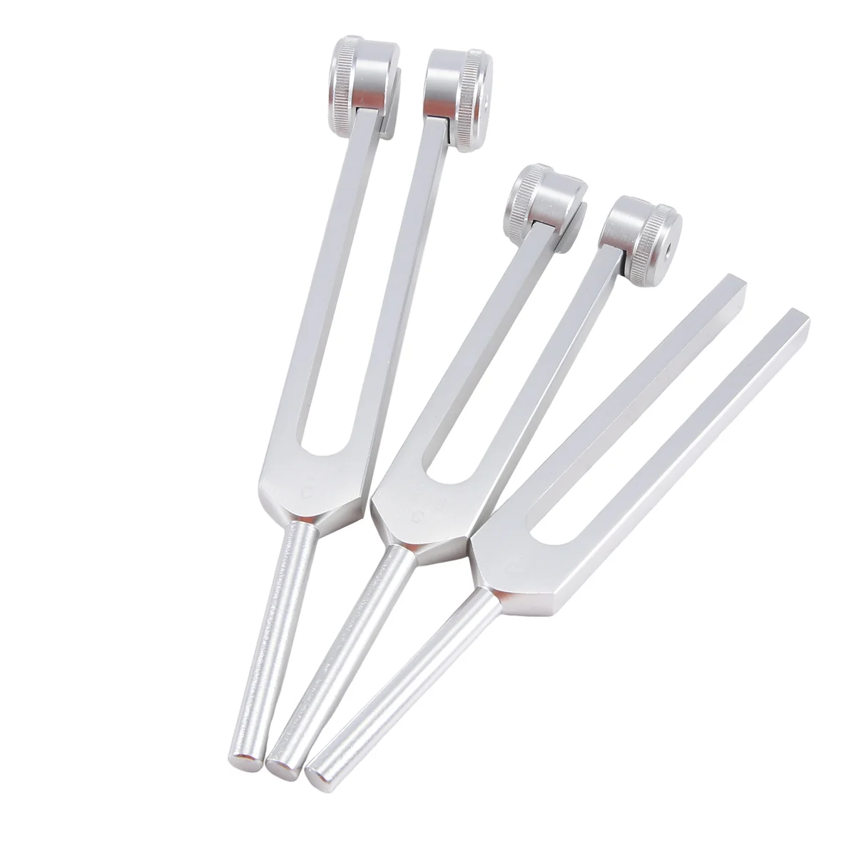 Tuning Fork Set (128Hz, 256Hz, 512Hz),for Sound Healing, Meditation, Therapy ,Reliever Stress,Silver