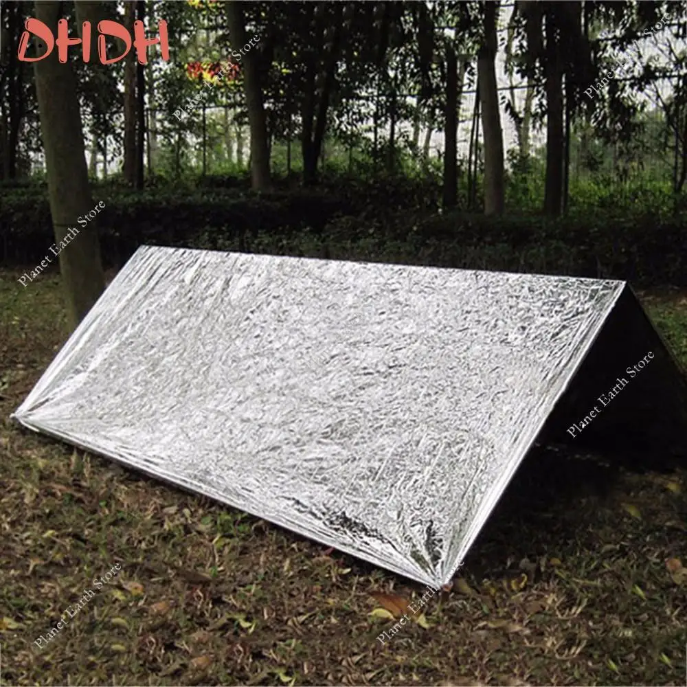 بطانية حرارية للطوارئ 5/10/20 قطعة مقاومة للماء احباط الحرارة عاكسة بقاء بطانية للتخييم في الهواء الطلق التنزه الإسعافات الأولية108