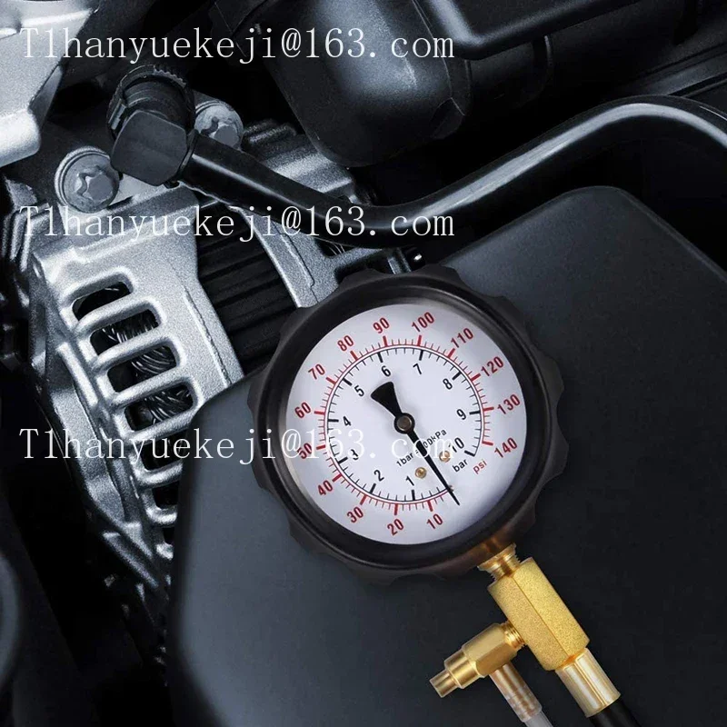 0-140PSI Fuel Injection Pump Pressure Tester Portable Tools Kit Engine Fuel PressureTester Tool Set for Most of Cars TU-114