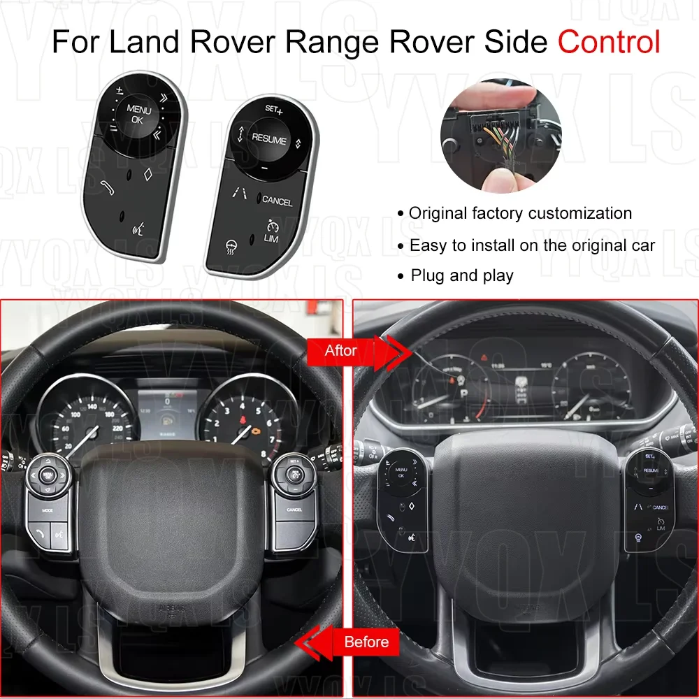 Car Steering Wheel Buttons For Range Rover Vogue L405 Sport L494 For Land Rover Discovery 5 Style Keys Touch Button