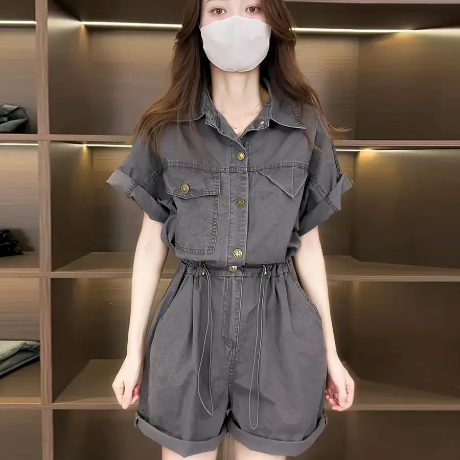 

Вечерние женские шорты, мешковатые карго с курткой, новые коордированные комплекты из двух предметов в корейском стиле, одинаковые женские короткие комплекты из 2 предметов