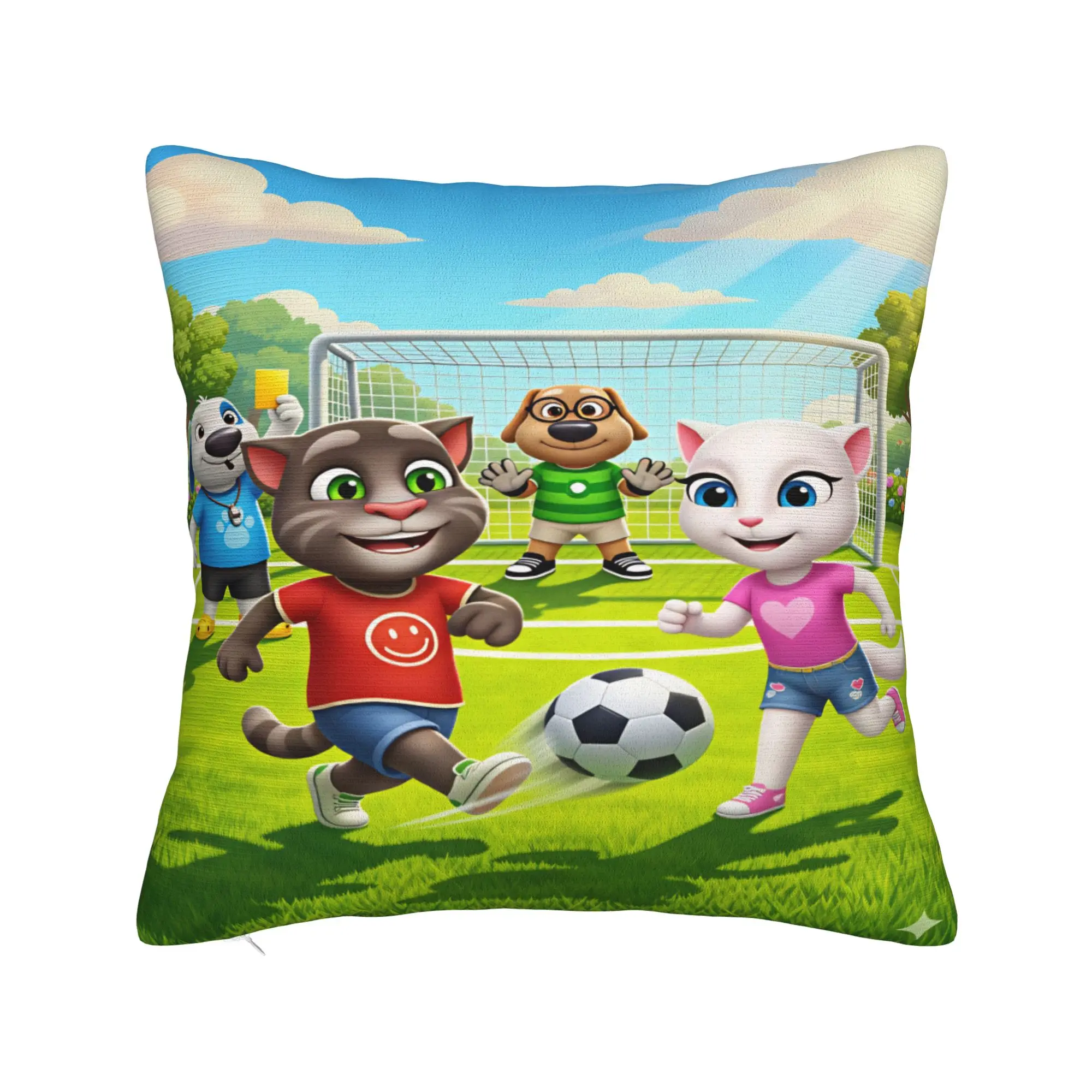 Pillow Case Game T-Talking T-Tom And F-Friends Comfy  Pillow Cover For Living Room Chair Morden Pillowcases