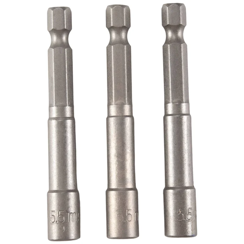 65Mm Length 5.5Mm Hex Socket Driver Bit Magnetic Bit 3 Pcs-Y48A