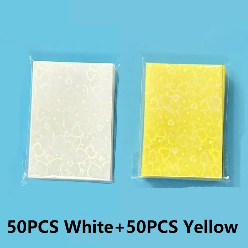 50 STKS Hart Mouwen Kleur Fotokaart Mouw Fotokaart Houder Kpop Popcorn Mouwen Fotokaart Verpakking BQ01